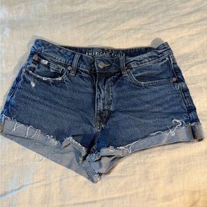 American Eagle Outfitters Women's Distressed Blue Jean Shorts size 6